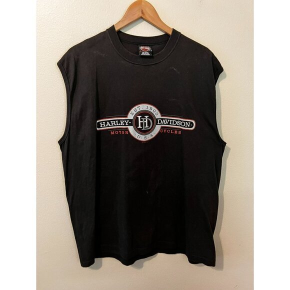 Men's Harley Davidson Vintage Grand Prairie TX Muscle Tank Size 2XL [EXCELLENT] - Picture 1 of 7